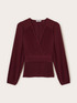 Blusa pliss&eacute; in georgette con scollo a V image number 4