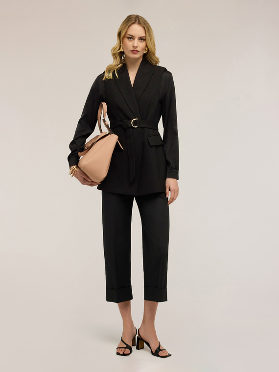 Gilet doppiopetto con cintura