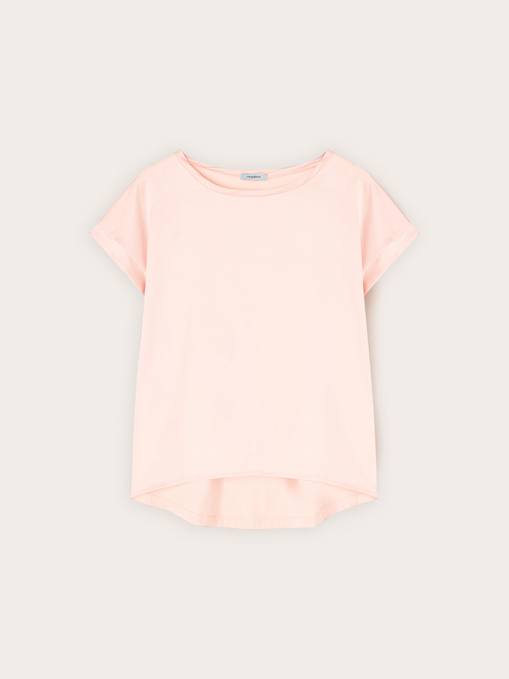 T-shirt bimaterica misto cotone