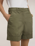 Shorts a vita alta in cotone image number 3