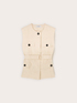 Gilet sahariana misto lino lyocell image number 4