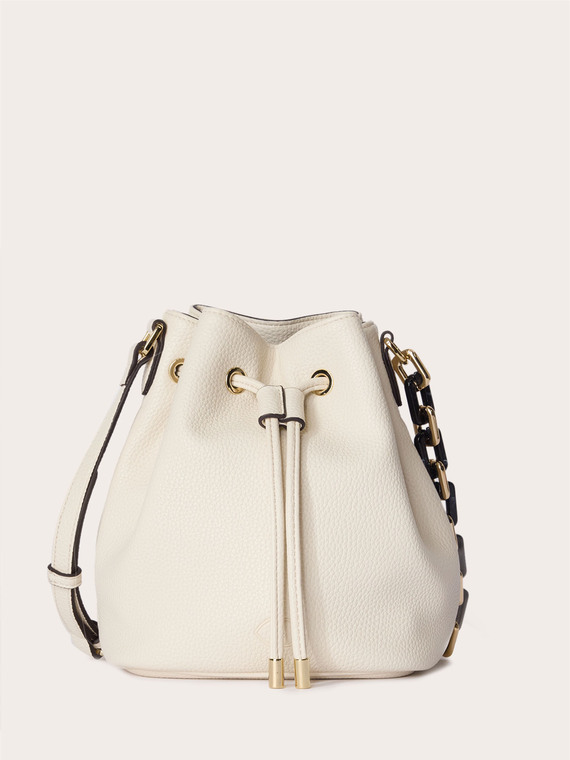 Borsa secchiello con tracolla catena