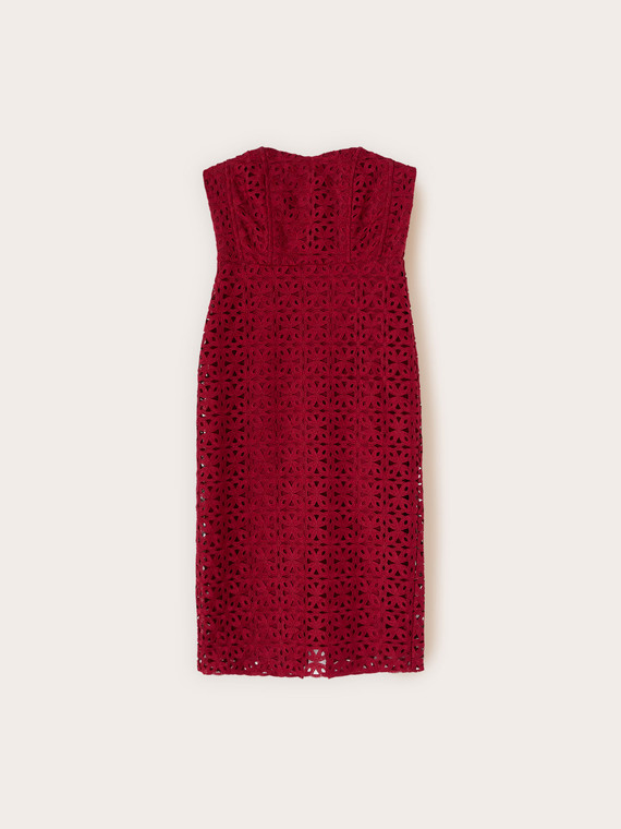 Vestito tubino in pizzo macram&eacute;
