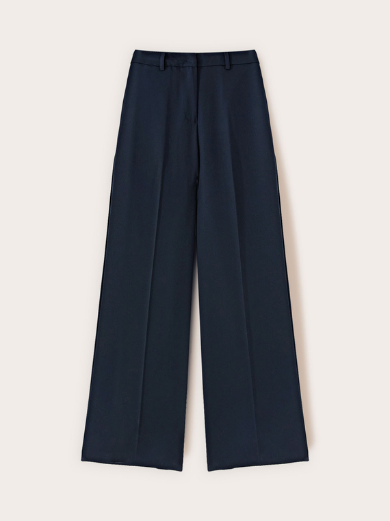 Pantaloni palazzo con piega stirata