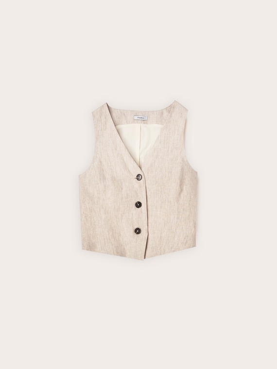 Gilet sartoriale in lino