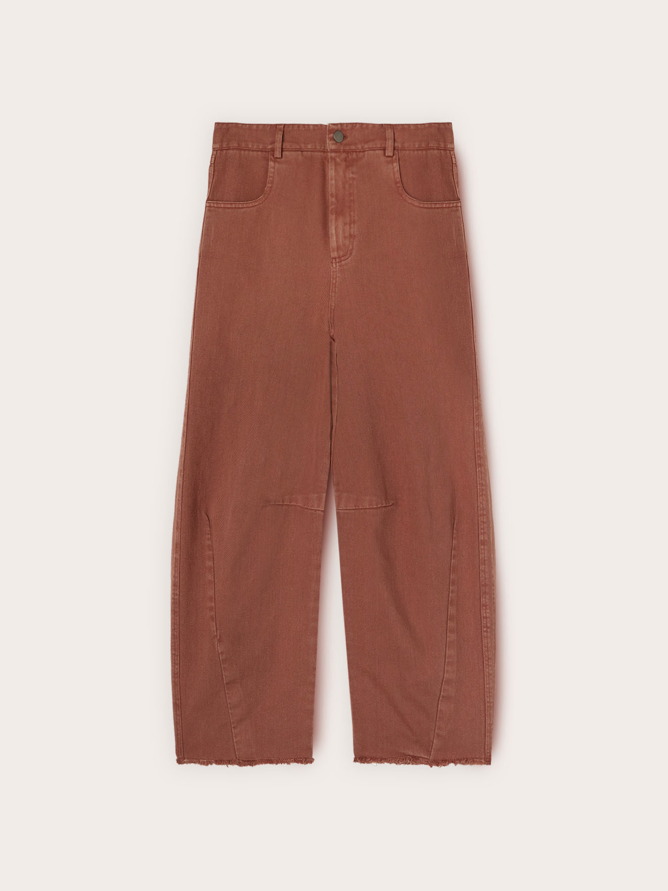 Pantaloni balloon in drill di cotone image number 4