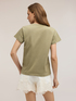 T-shirt in jersey con scritta ricamata image number 1