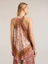 Top in raso con stampa paisley image number 1