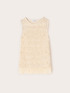 Top in maglia macram&eacute; con frange image number 4