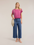 Blusa in raso con scollo a barchetta image number 3