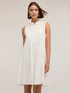 Vestito chemisier in voile con colletto coreano image number 0