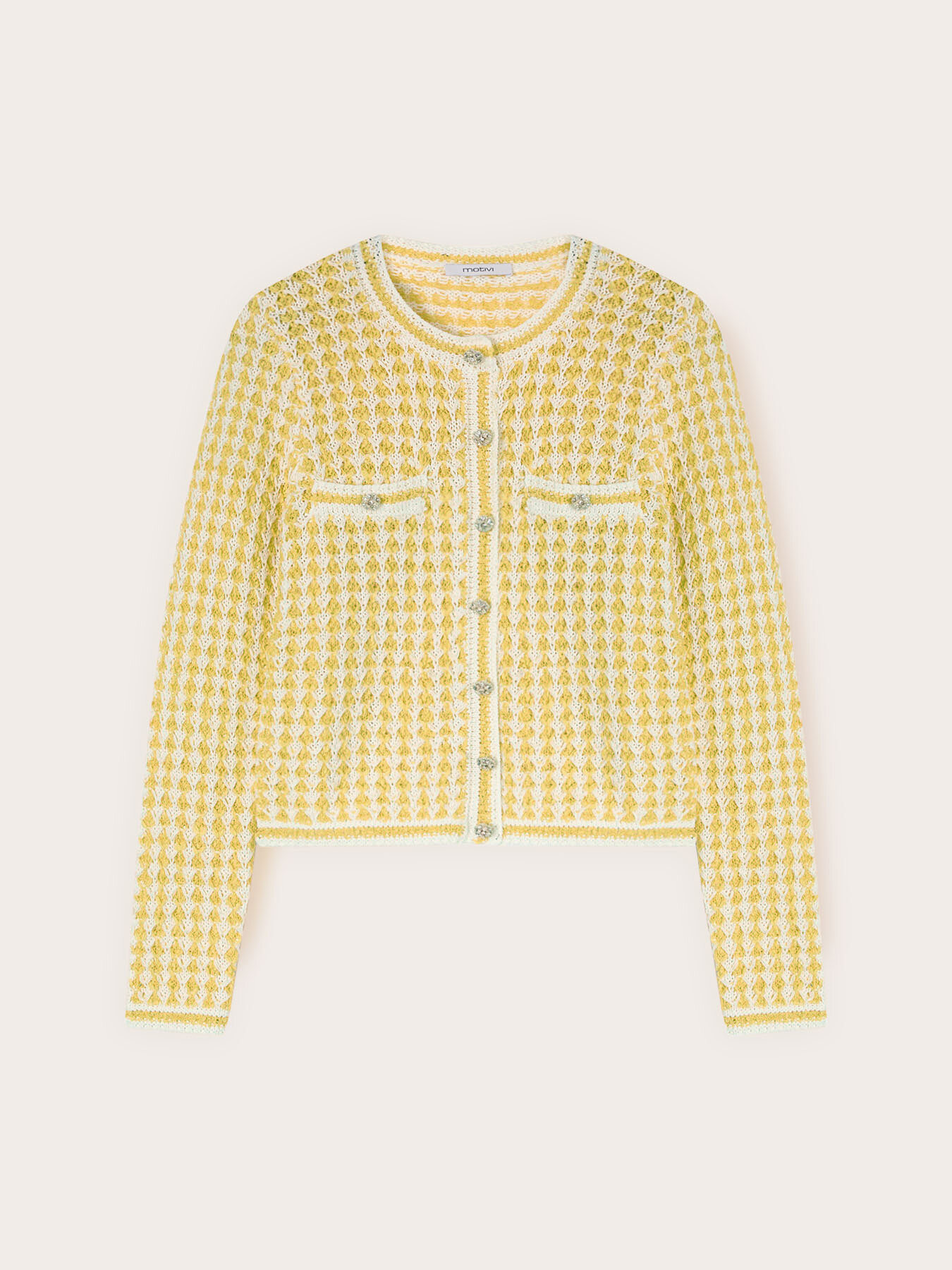 Cardigan in maglia traforata image number 4
