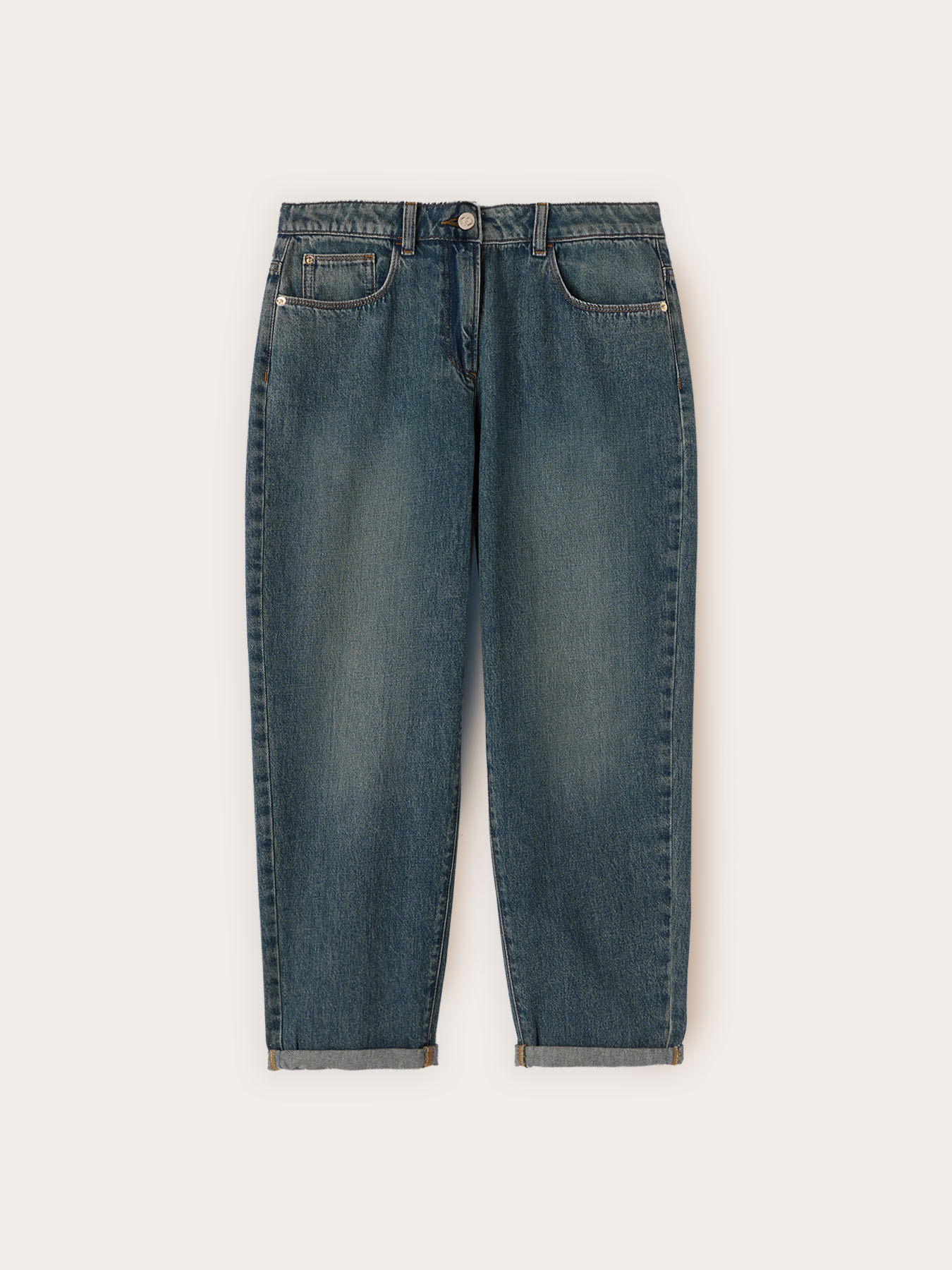 Jeans boyfriend con risvolto image number 4
