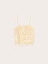 Top in tulle con frange image number 4