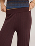Pantaloni palazzo pliss&eacute; in maglia di viscosa lurex image number 3
