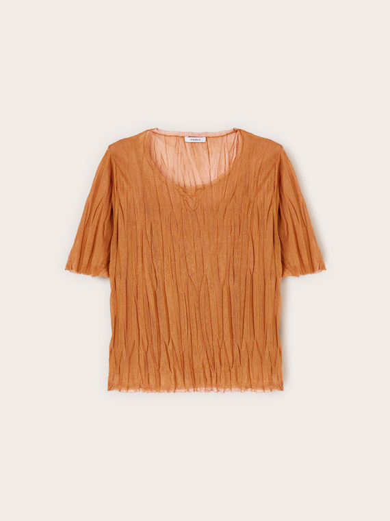Maglia corta effetto stropicciato