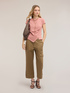Pantaloni cargo in gabardine di cotone image number 0