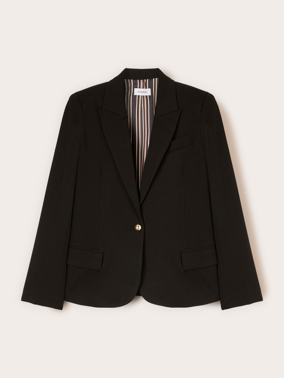 Blazer monopetto con fodera interna a righe