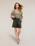 Shorts a vita alta misto cotone image number 3