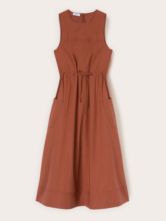 Vestito con coulisse in popeline