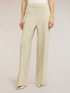 Pantaloni palazzo in punto milano gessato con spacco image number 2
