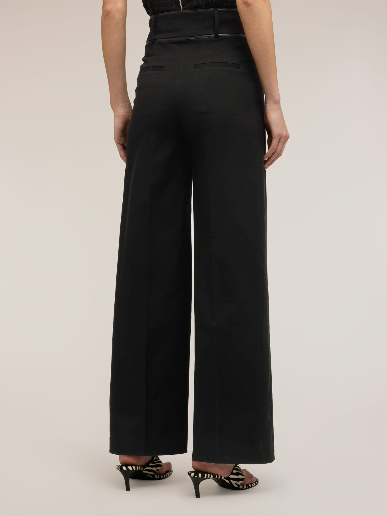 Pantaloni palazzo con alta cintura image number 2