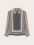 Camicia in raso fantasia foulard image number 4