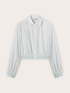 Camicia cropped a righe image number 4
