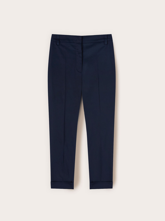 Pantaloni cropped in misto cotone