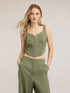 Top bustier in misto lino lyocell image number 0