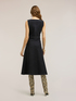 Vestito flare in denim gessato image number 1
