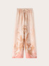 Pantaloni palazzo in raso con stampa image number 4