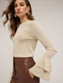 Maglia lurex con maniche a volants image number 3