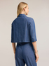 Trench doppiopetto corto in chambray image number 1