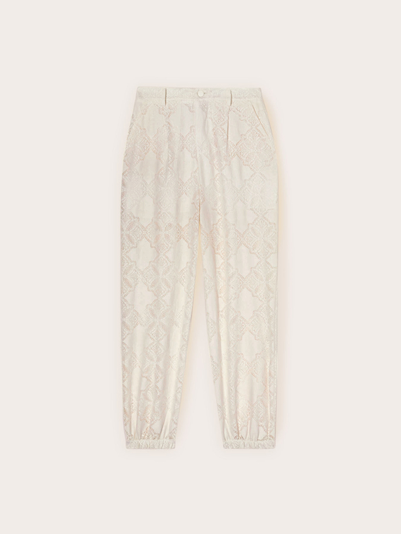 Pantaloni jogging in pizzo