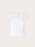 T-shirt bimaterica con inserto drappeggiato image number 4