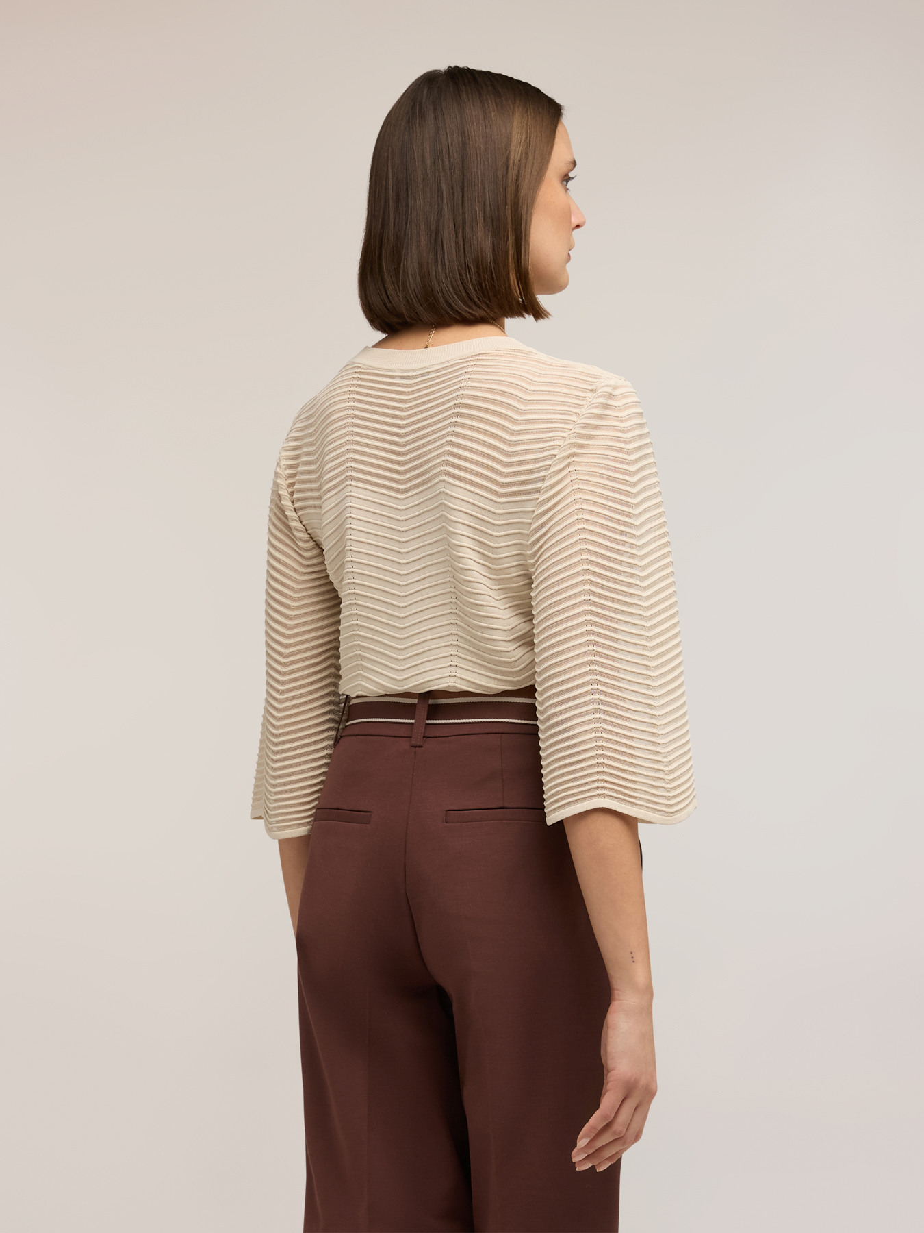 Maglia traforata in misto viscosa image number 1