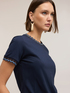 T-shirt con bordi in maglia image number 3