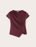 T-shirt con drappeggio laterale asimmetrico image number 4
