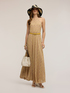 Vestito flare lungo misto lurex image number 3
