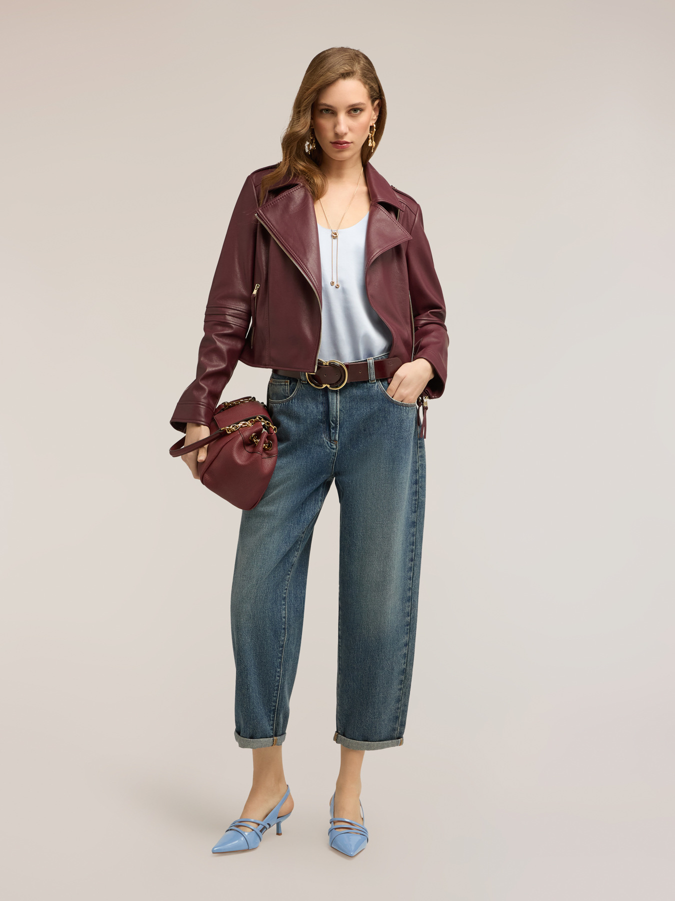 Jeans boyfriend con risvolto image number 0