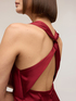 Vestito lungo in raso con drappeggio image number 3