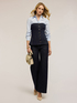 Top bustier in denim con bottoni image number 2
