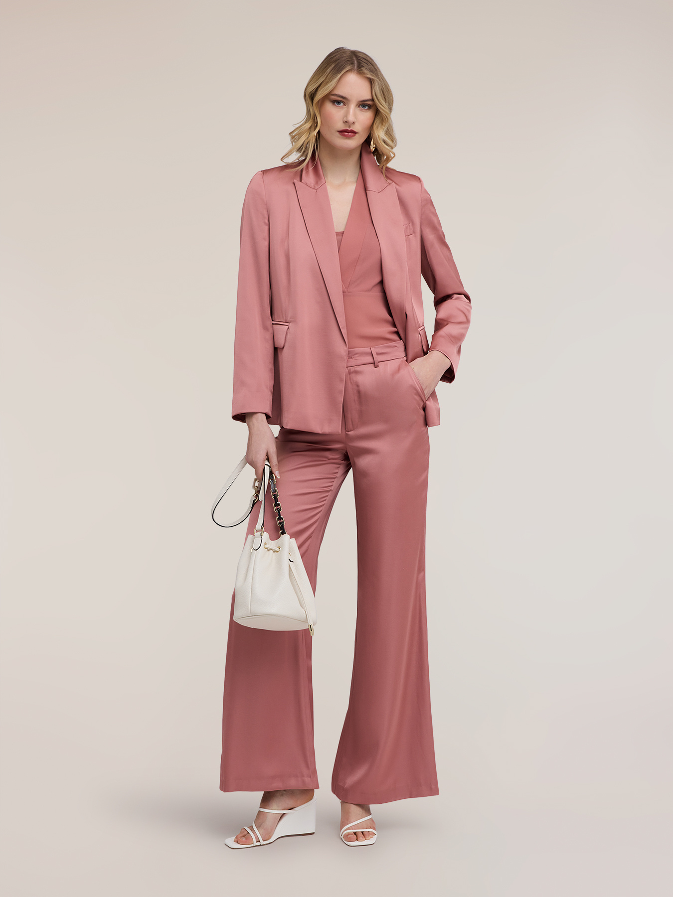 Pantaloni palazzo satin image number 0