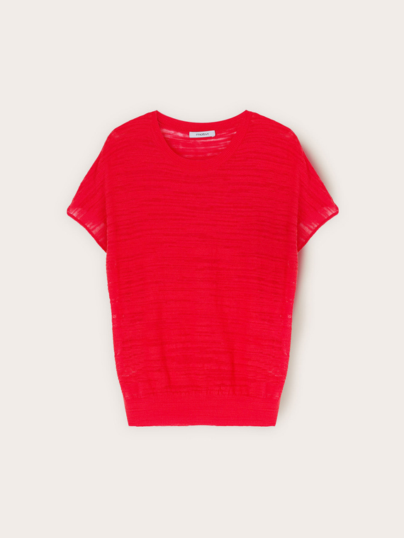 Maglia fiammata in filato misto viscosa