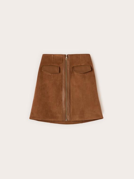 Minigonna linea ad A con zip