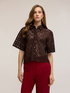 Camicia boxy in pizzo macram&eacute; image number 2