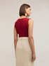 Top in jersey con bordo in maglia image number 1