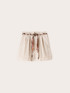 Shorts a vita alta in popeline con cintura image number 4