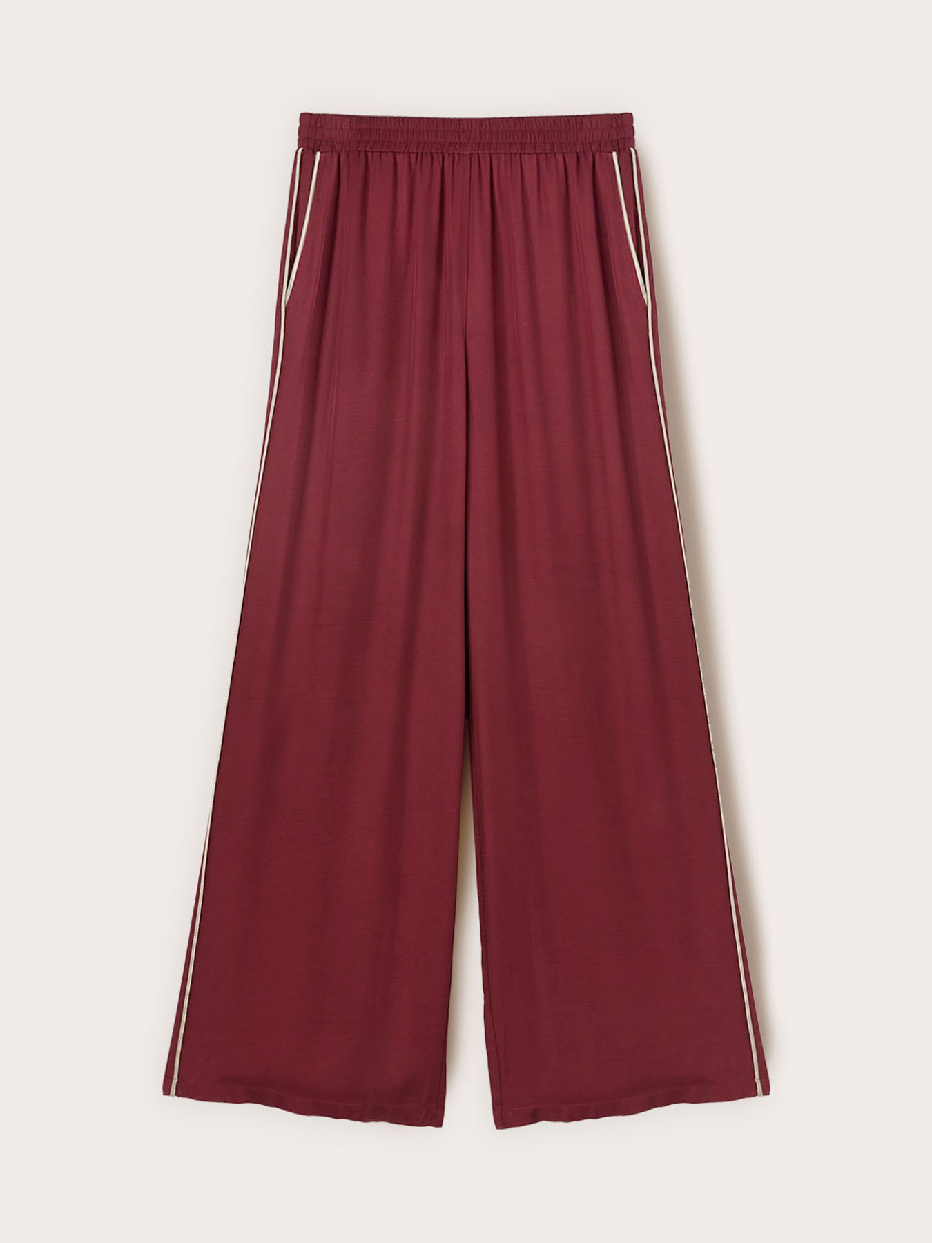 Pantaloni palazzo in twill di viscosa image number 4